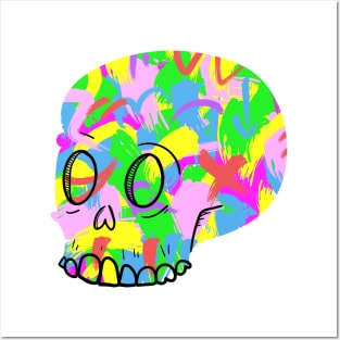 Rainbow Skull Boi Posters and Art